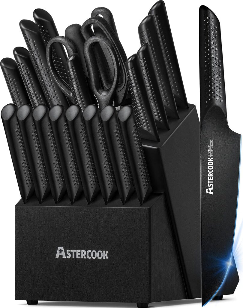 Astercook 21 Pieces Chef Knife Set with Block-Money Saved Deals