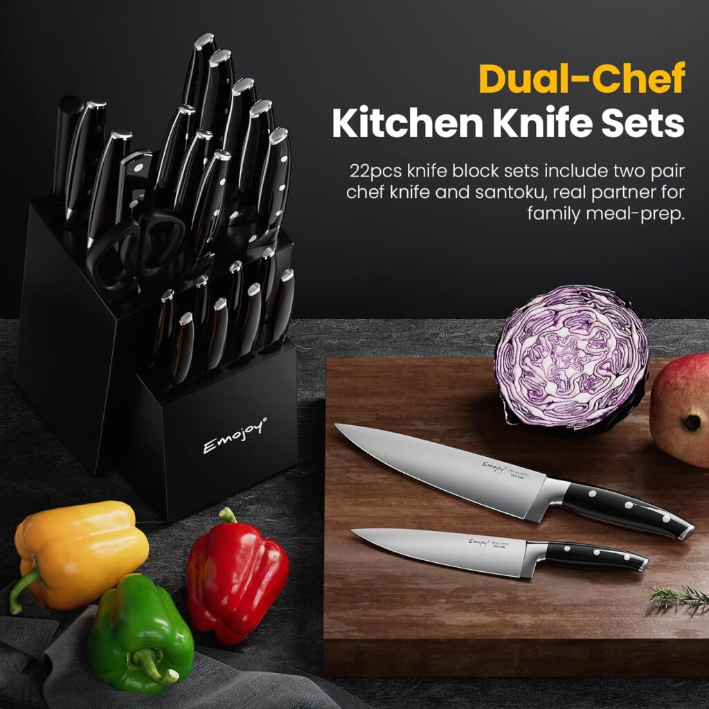 Emojoy 22-Piece Kitchen Knife Set