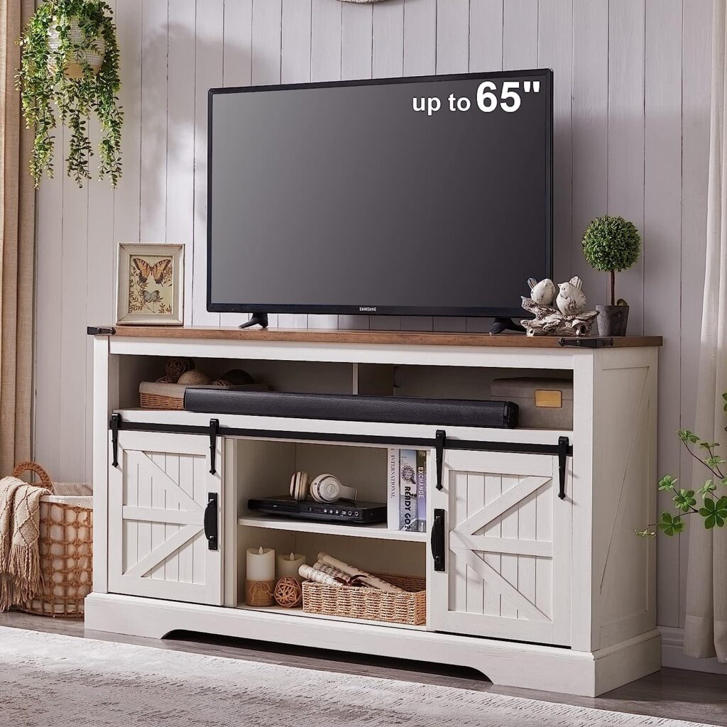 OKD Farmhouse TV Stand for 65+ Inch TV