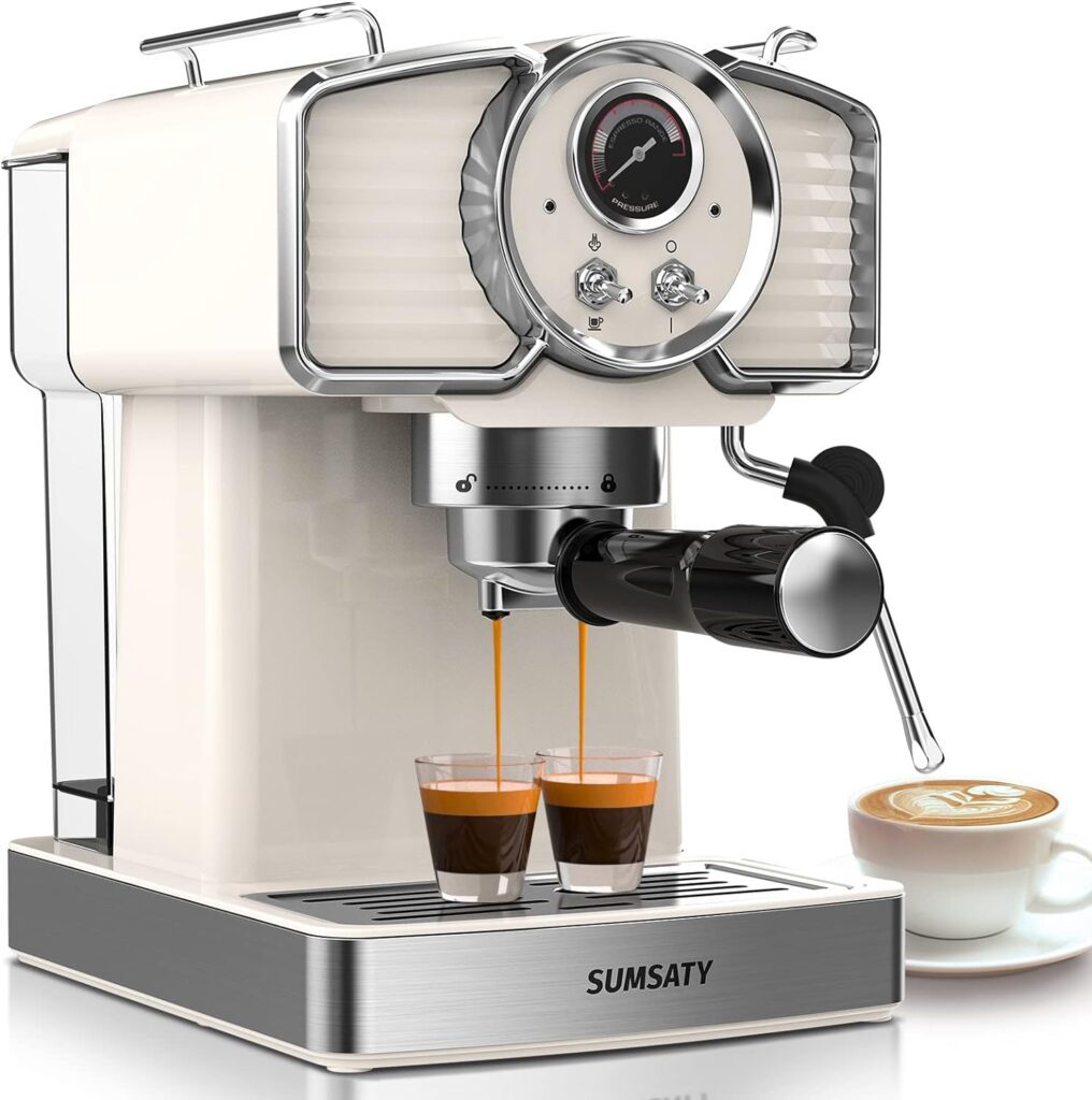 SUMSATY Espresso Coffee Machine, EM3203 – White